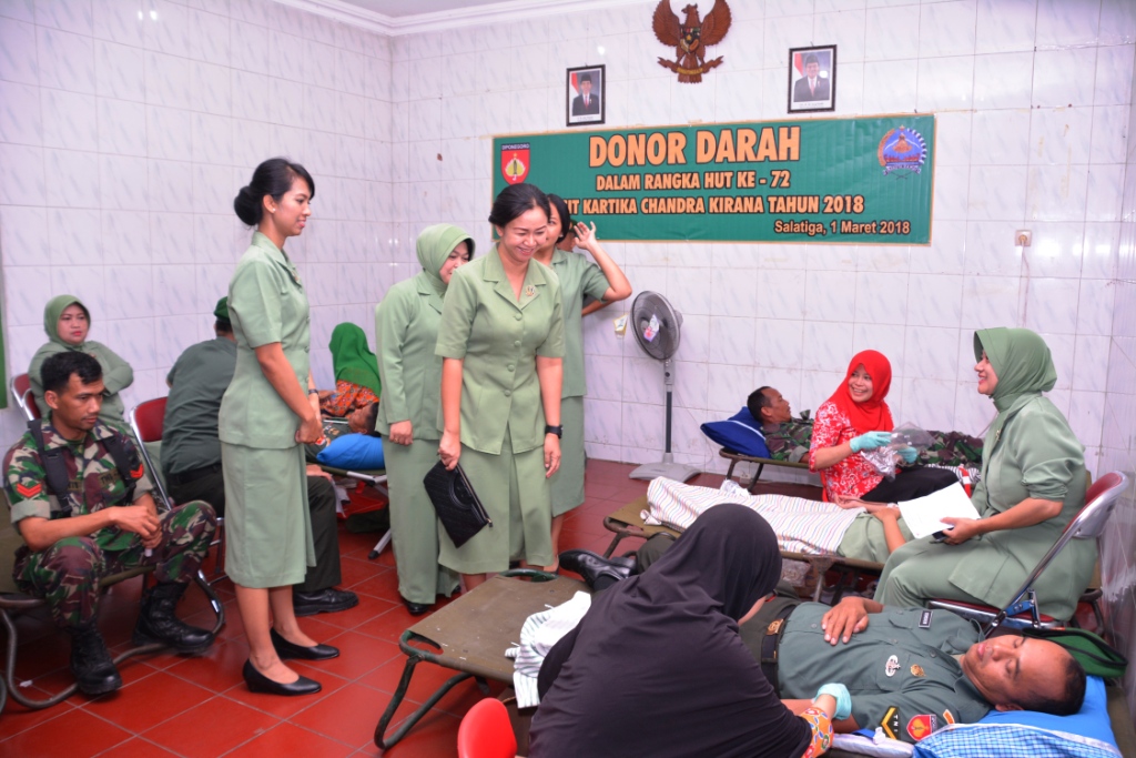 Donor Darah Serentak Untuk Peringati HUT Persit Tahun 2018